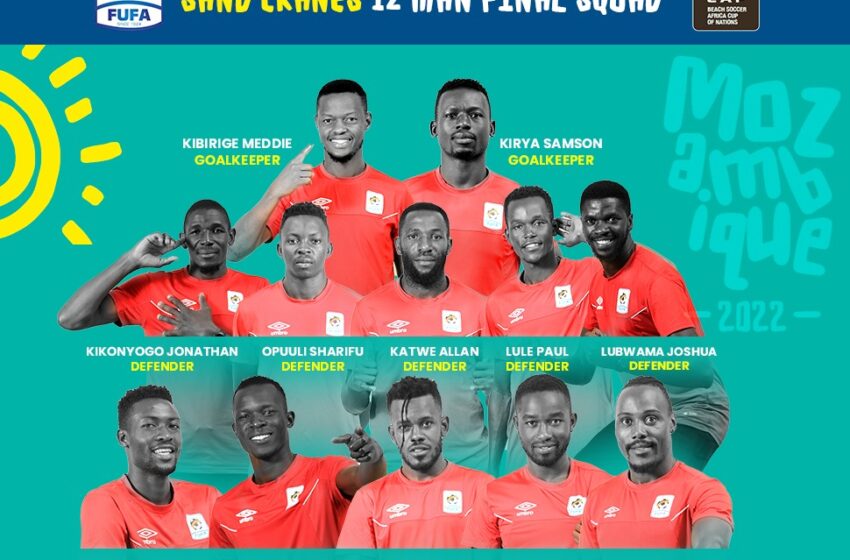  SCHRINZI names Final Sand Cranes Squad for 2022 BeachSoccer AFCON.